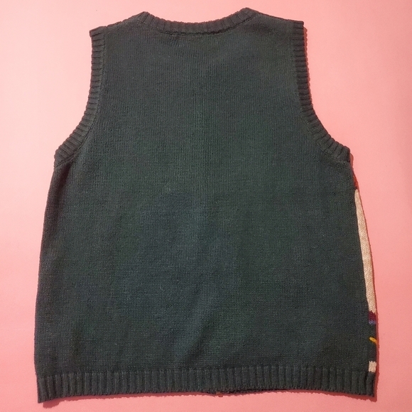 Vintage 1980s 80s Cottagecore Fall Forest Cottage Tree Leaves Gina Peters Vest - Picture 6 of 6